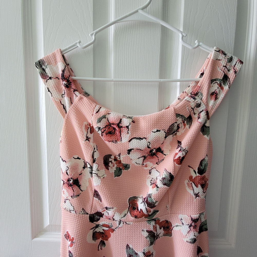 Iris Pink Floral Textured Dress